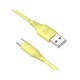 Cablu silicon Tellur USB to Type-C, 3A, 1m, galben