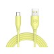 Cablu silicon Tellur USB to Type-C, 3A, 1m, galben
