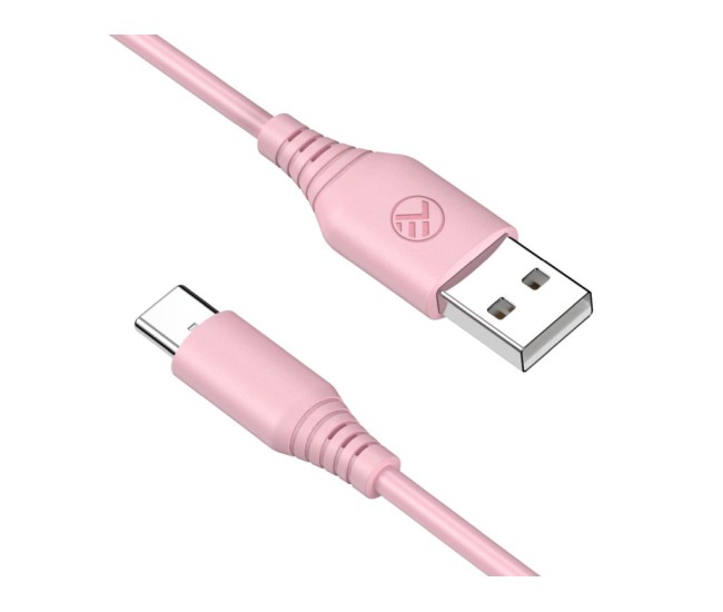 Cablu silicon Tellur USB to Type-C, 3A, 1m, roz