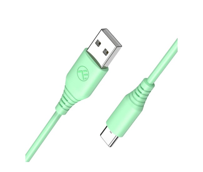 Cablu silicon Tellur USB to Type-C, 3A, 1m, verde