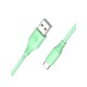 Cablu silicon Tellur USB to Type-C, 3A, 1m, verde
