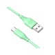 Cablu silicon Tellur USB to Type-C, 3A, 1m, verde