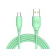 Cablu silicon Tellur USB to Type-C, 3A, 1m, verde