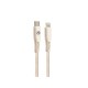 Cablu Tellur Green Type-C to Lightning, 2.4A, PD20W, 1m, nailon, crem