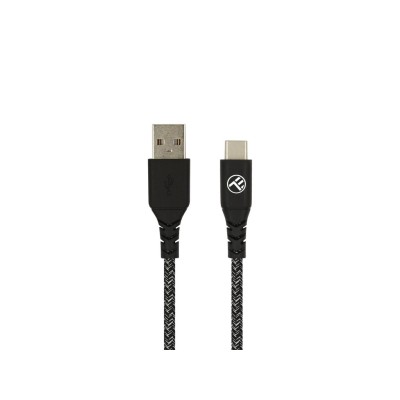 Cablu Tellur Green USB to Type-C, 3A, 1 m, nailon, negru