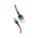 Cablu Tellur Type-C cu LED, 3A, nailon, 1.2m, rosu