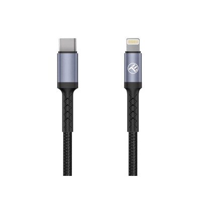 Cablu Tellur Type-C to Lightning, 2A, PD18W, 1m, nailon, negru