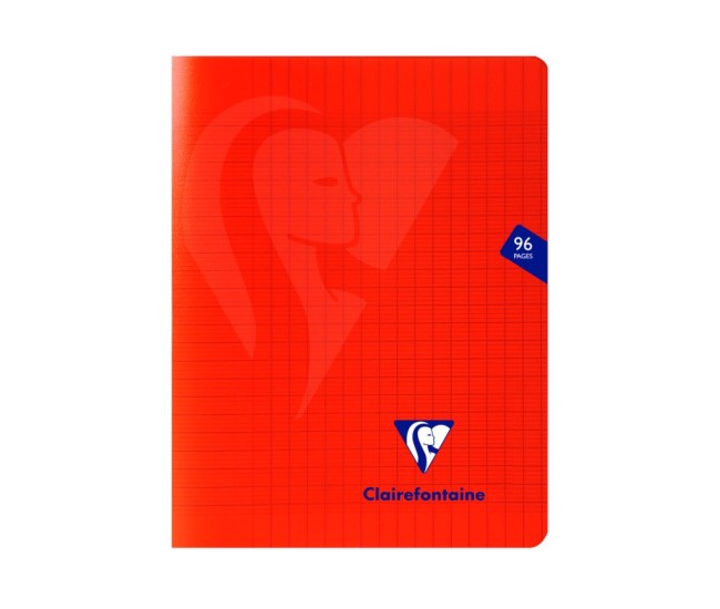 Caiet A5+ (17 x 22 cm) capsat, coperta PP, 48 file, liniatura franceza, Clairefontaine