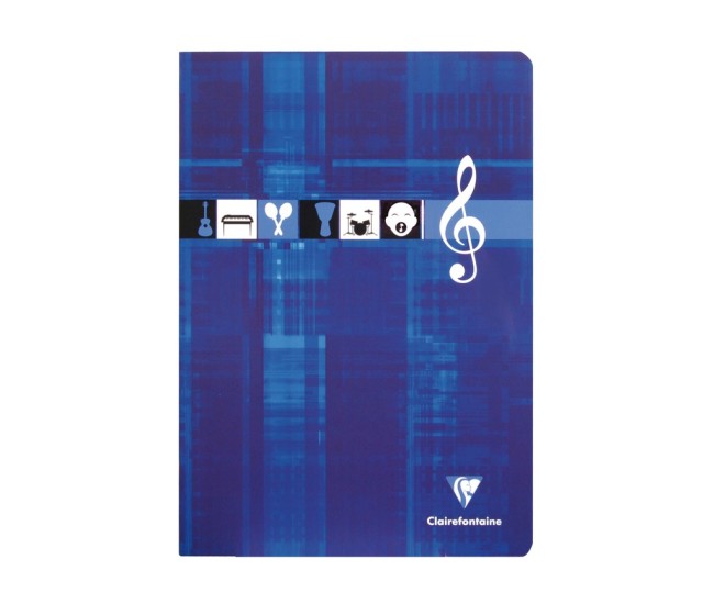 Caiet muzica A4 capsat, 24 file, 10 portative, Metric, Clairefontaine Caiet muzica A4 capsat, 24 file, 10 portative, Metric, Clairefontaine