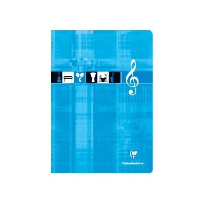 Caiet muzica A4 capsat, 24 file, 10 portative, Metric, Clairefontaine