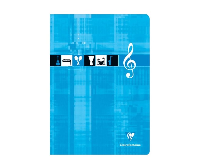 Caiet muzica A4 capsat, 24 file, 10 portative, Metric, Clairefontaine Caiet muzica A4 capsat, 24 file, 10 portative, Metric, Clairefontaine