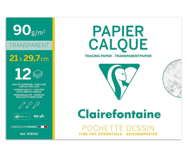 Calc A4 90/95 g/mp 12 coli/plic Clairefontaine Calc A4 90/95 g/mp 12 coli/plic Clairefontaine