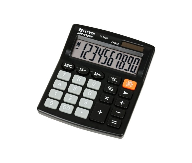 Calculator de birou 10 digiti, 124 x 102 x 25 mm, Eleven SDC-810NR Calculator de birou 10 digiti, 124 x 102 x 25 mm, Eleven SDC-810NR