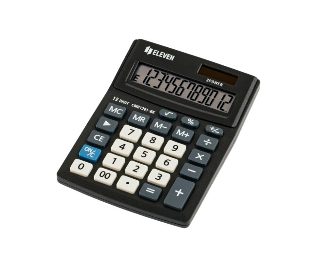 Calculator de birou 12 digiti, 137 x 102 x 31 mm, Eleven CMB1201-BK