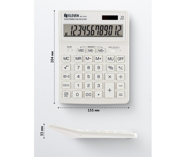 Calculator de birou 12 digiti, 204 x 155 x 33 mm, Eleven SDC-444XR Calculator de birou 12 digiti, 204 x 155 x 33 mm, Eleven SDC-444XR