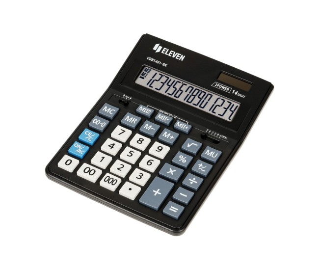 Calculator de birou 14 digiti, 205 x 155 x 35 mm, Eleven CDB1401-BK