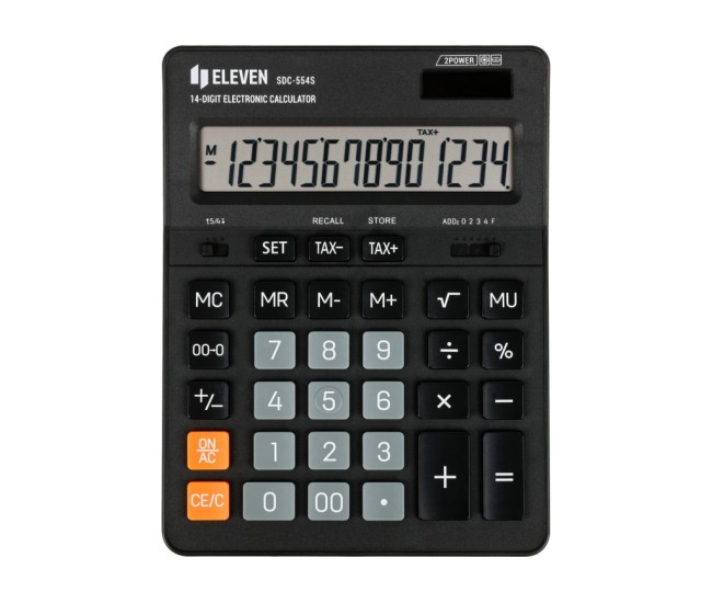 Calculator de birou 14 digiti, 199 x 153 x 31 mm, Eleven SDC-554S