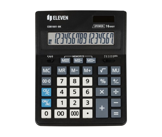 Calculator de birou 16 digiti, 205 x 155 x 35 mm, Eleven CDB1601-BK