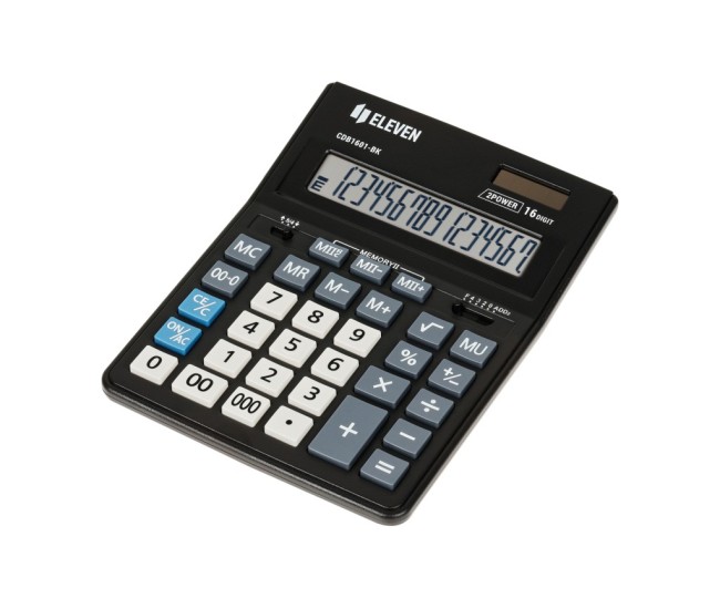 Calculator de birou 16 digiti, 205 x 155 x 35 mm, Eleven CDB1601-BK