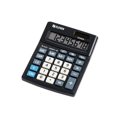 Calculator de birou 8 digiti, 137 x 102 x 31 mm, Eleven CMB801-BK
