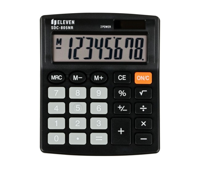 Calculator de birou 8 digiti, 120 x 105 x 21 mm, Eleven SDC-805NR Calculator de birou 8 digiti, 120 x 105 x 21 mm, Eleven SDC-805NR