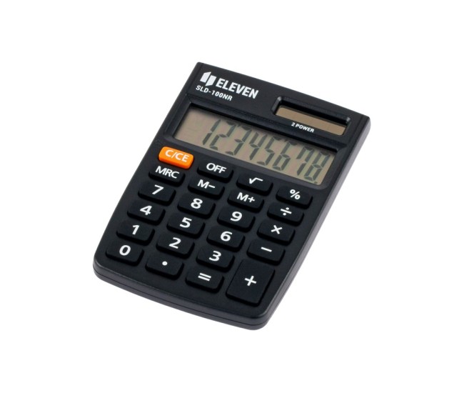 Calculator de buzunar 8 digiti, 88 x 58 x 10 mm, Eleven SLD-100NR Calculator de buzunar 8 digiti, 88 x 58 x 10 mm, Eleven SLD-100NR
