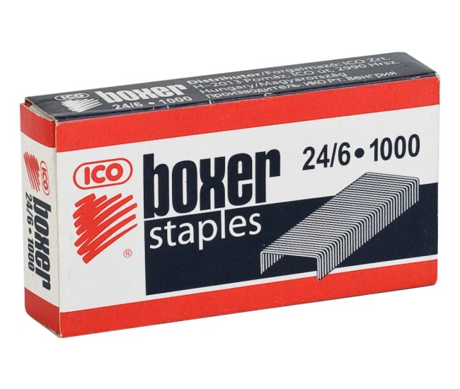 Capse 24/6 1000 buc/cutie ICO Boxer-Q Capse 24/6 1000 buc/cutie ICO Boxer-Q