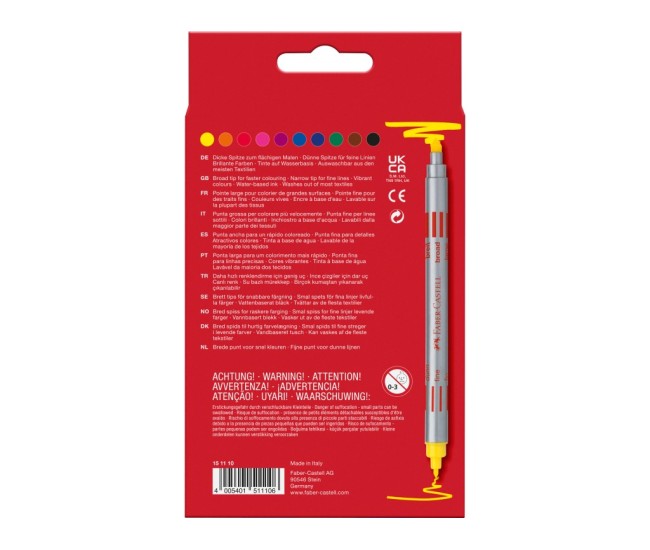 Carioca 2 capete Faber-Castell 10 culori/set Carioca 2 capete Faber-Castell 10 culori/set