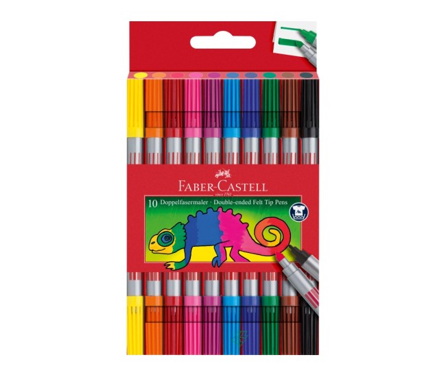 Carioca 2 capete Faber-Castell 10 culori/set Carioca 2 capete Faber-Castell 10 culori/set