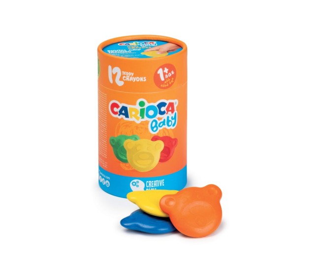 CARIOCA BABY TEDDY 1+ 12 culori/tub carton CARIOCA BABY TEDDY 1+ 12 culori/tub carton
