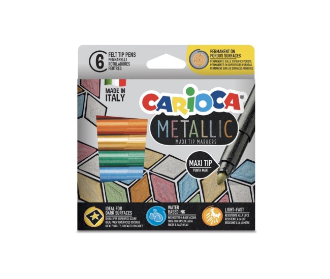 Carioca Metalic Maxi 6/set Carioca Metalic Maxi 6/set