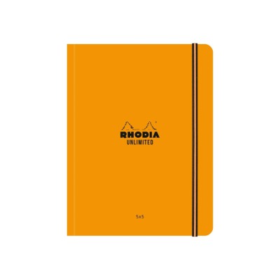 Carnet nedatat A5+, 16 x 21 cm, 60 file, Rhodia Unlimited, orange