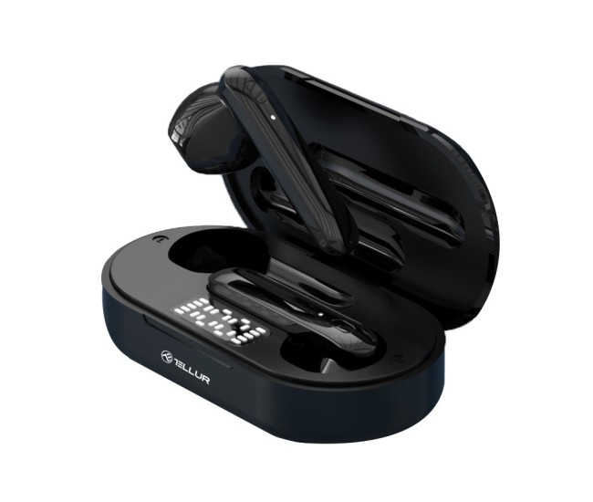 Casti Bluetooth Tellur Flip True Wireless, negru