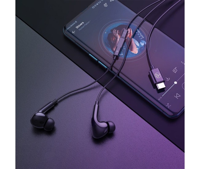 Casti in-ear cu fir Tellur Attune, Type-C, negru