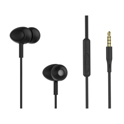 Casti in-ear cu fir Tellur Basic Gamma, microfon, negru