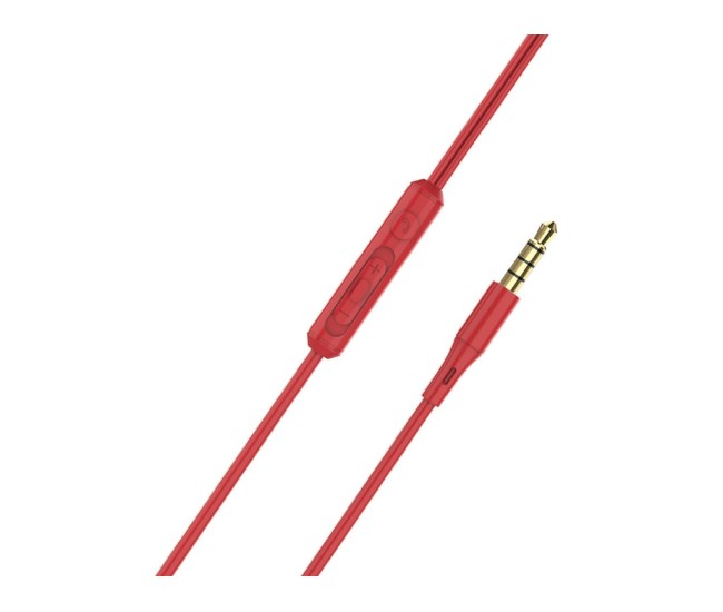 Casti in-ear cu fir Tellur Basic Gamma, microfon, rosu