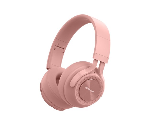 Casti Over-ear Bluetooth Tellur Feel, roz