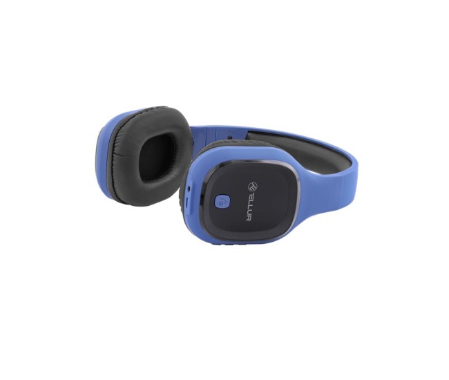 Casti Over-ear Bluetooth Tellur Pulse, Microfon, Albastru