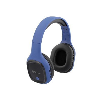 Casti Over-ear Bluetooth Tellur Pulse, Microfon, Albastru