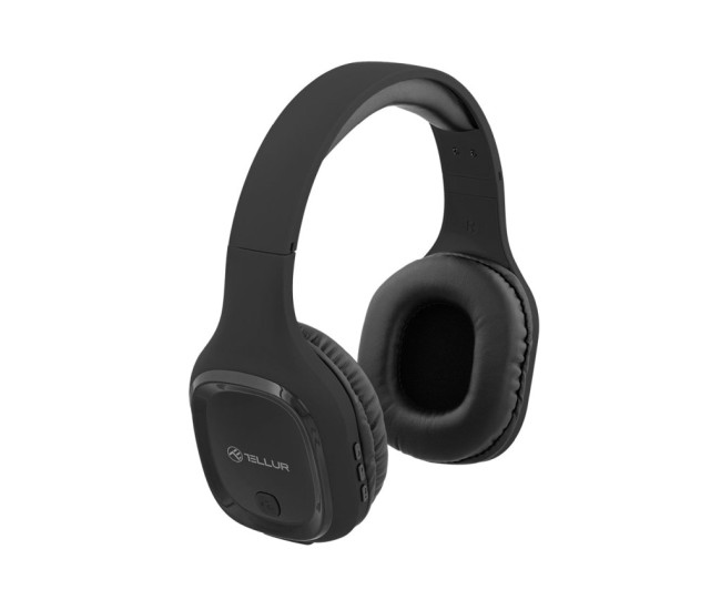 Casti Over-ear Bluetooth Tellur Pulse, Microfon, Negru