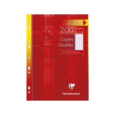Foi albe, liniatura franceza, duble multiperforate 90 g/mp 100 file Clairefontaine Foi albe, liniatura franceza, duble multiperforate 90 g/mp 100 file Clairefontaine