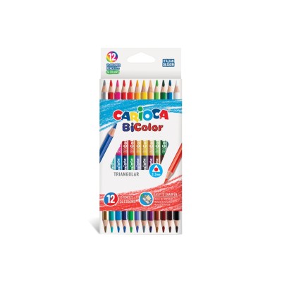 Creioane color Carioca BiColor 12/set