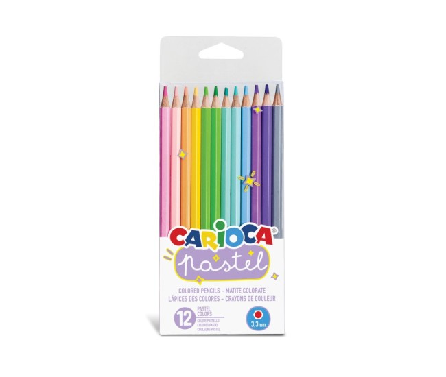 Creioane color Carioca Pastel 12/set Creioane color Carioca Pastel 12/set