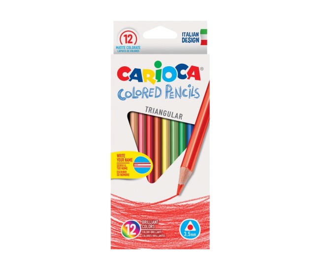 Creioane color triunghiulare Carioca 12/set Creioane color triunghiulare Carioca 12/set