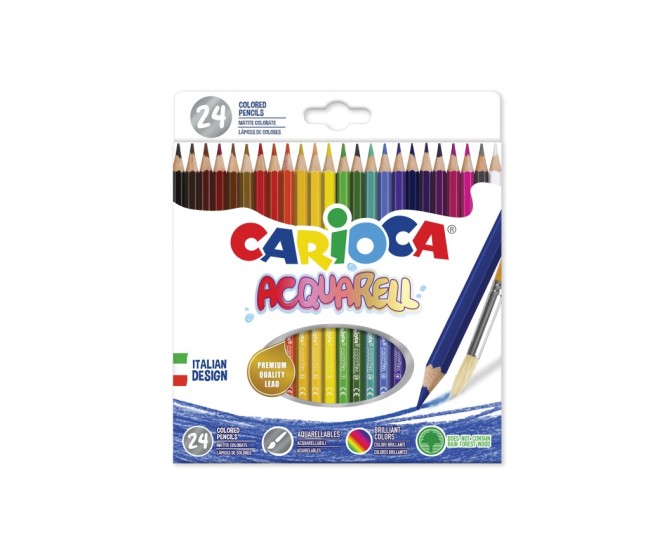 Creioane colorate Carioca Aquarell 24/set Creioane colorate Carioca Aquarell 24/set