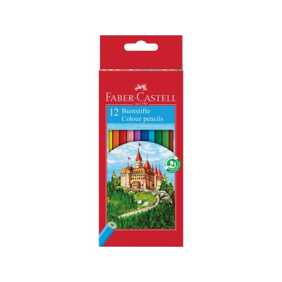 Creioane colorate hexagonale Faber-Castell 12 culori/set