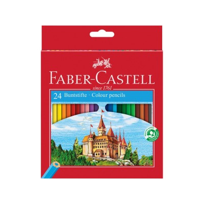 Creioane colorate hexagonale Faber-Castell 24 culori/set