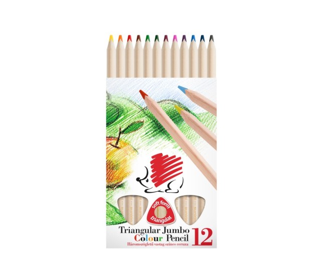Creioane colorate Ico Arici natur 12/set