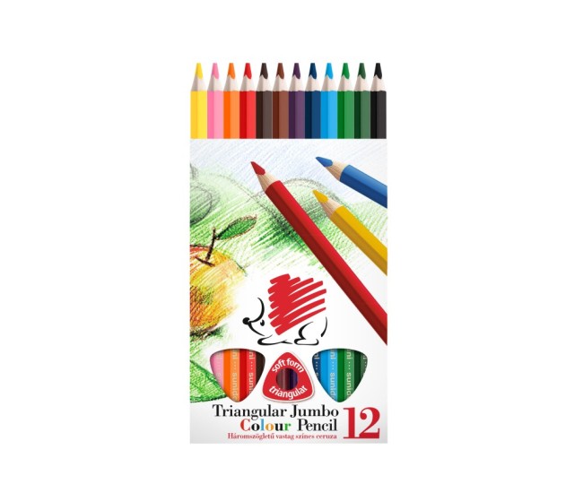 Creioane colorate Ico Arici triunghiulare 12/set