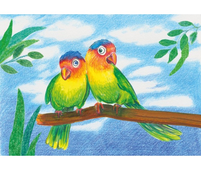 Creioane colorate triunghiulare + ascutitoare eco Faber-Castell 12 culori/set